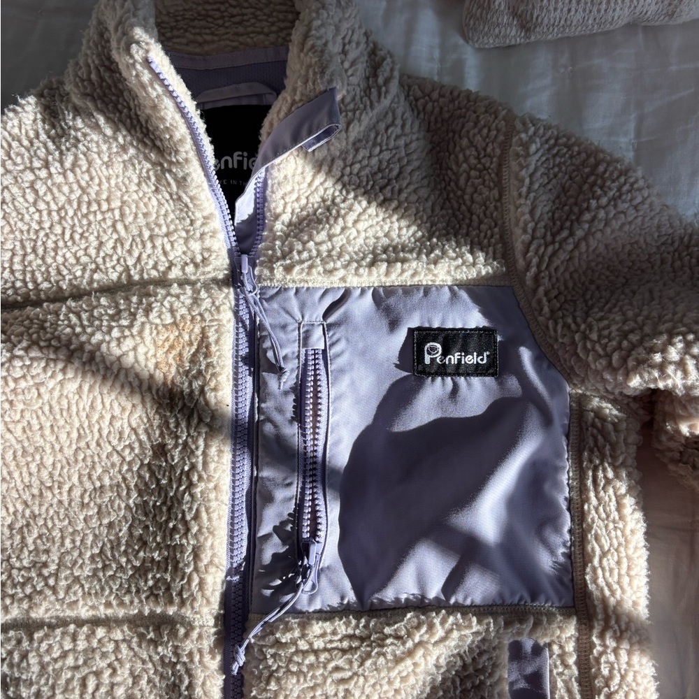Penfield Cream and Lavender Fleece Jacket